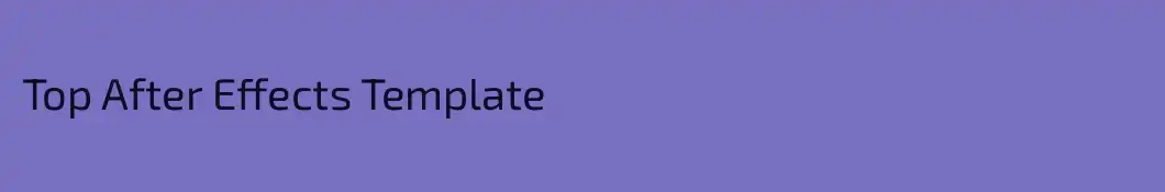 Top After Effects Template